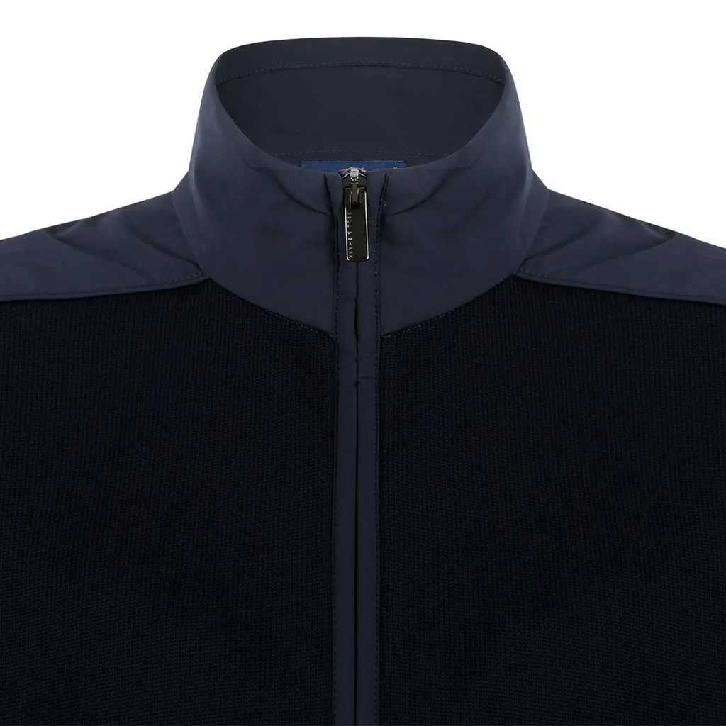 Paul & Shark Zip-Up Stand-Collar Knitted Sweater
