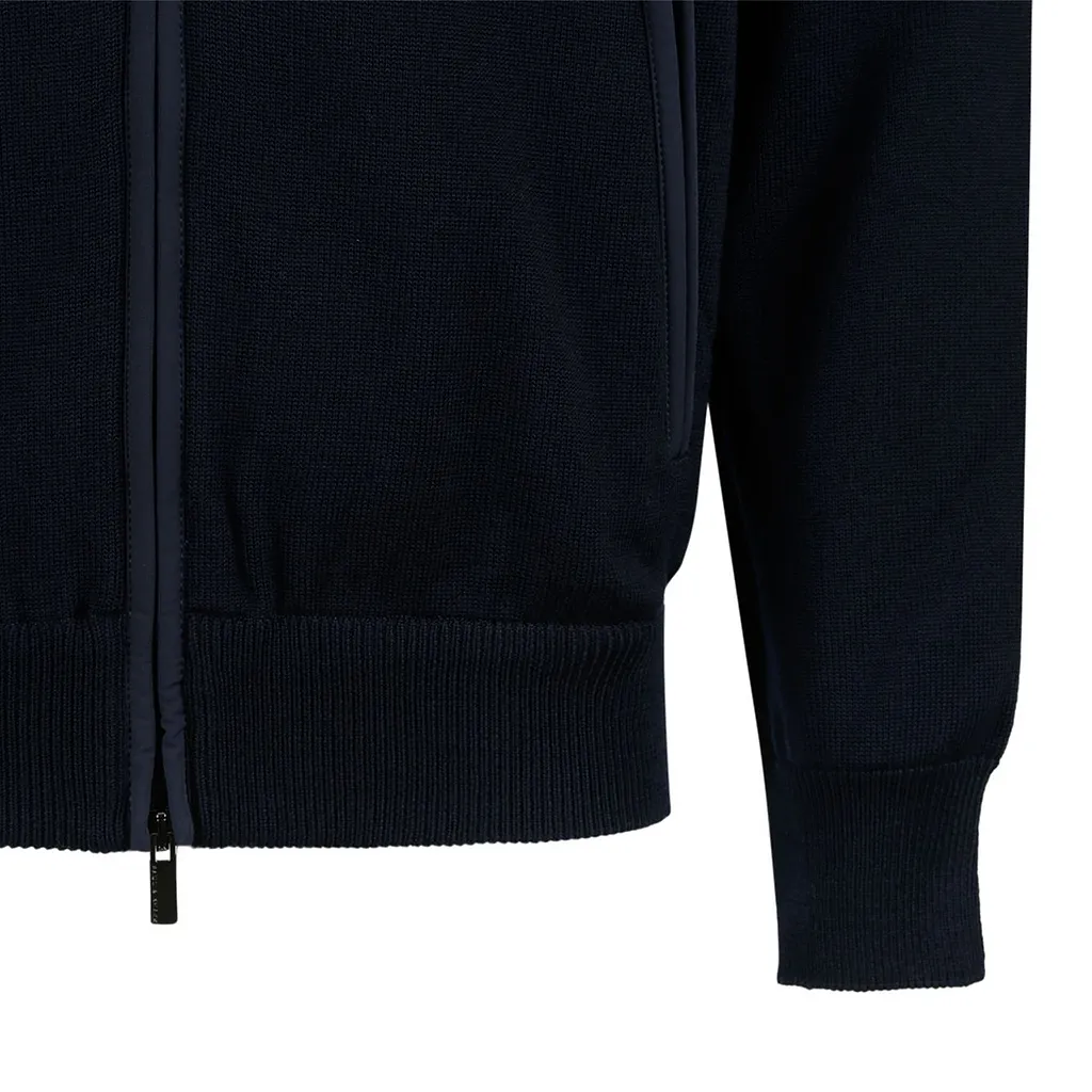 Paul & Shark Zip-Up Stand-Collar Knitted Sweater
