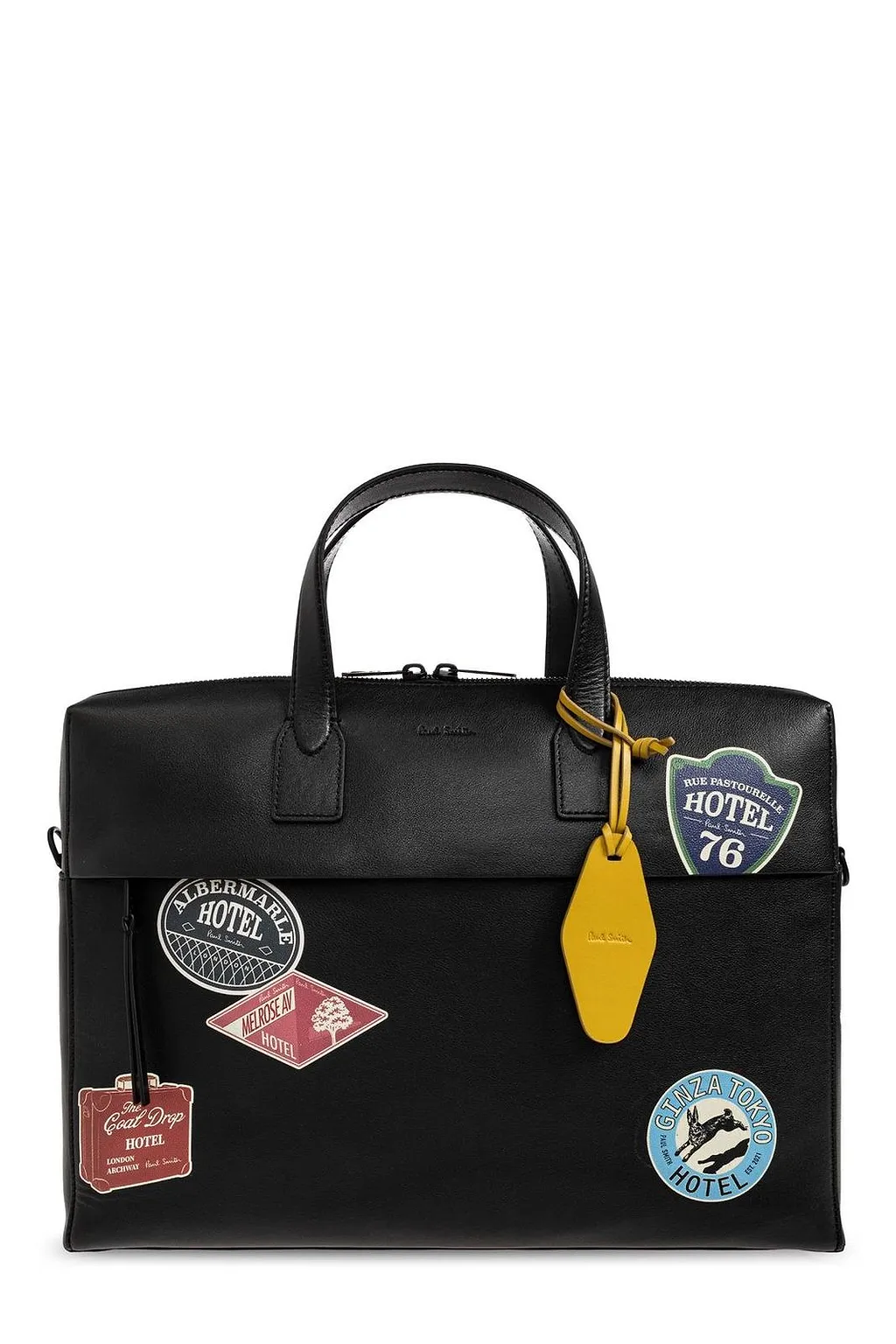 Paul Smith Hotel Stickers Zip-Up Briefcase