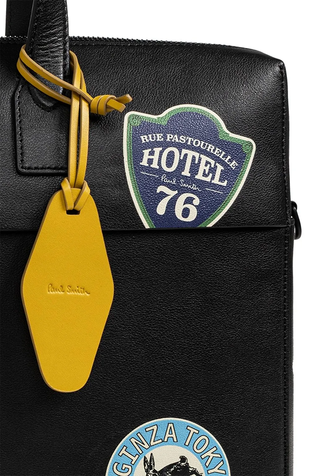 Paul Smith Hotel Stickers Zip-Up Briefcase