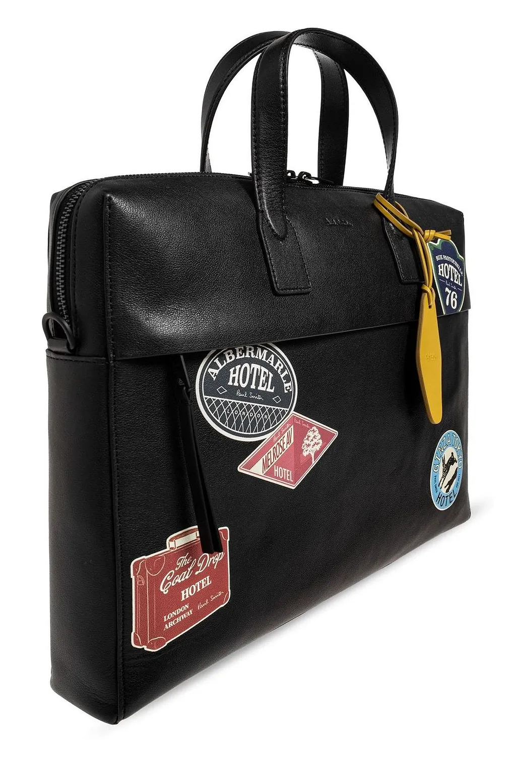 Paul Smith Hotel Stickers Zip-Up Briefcase