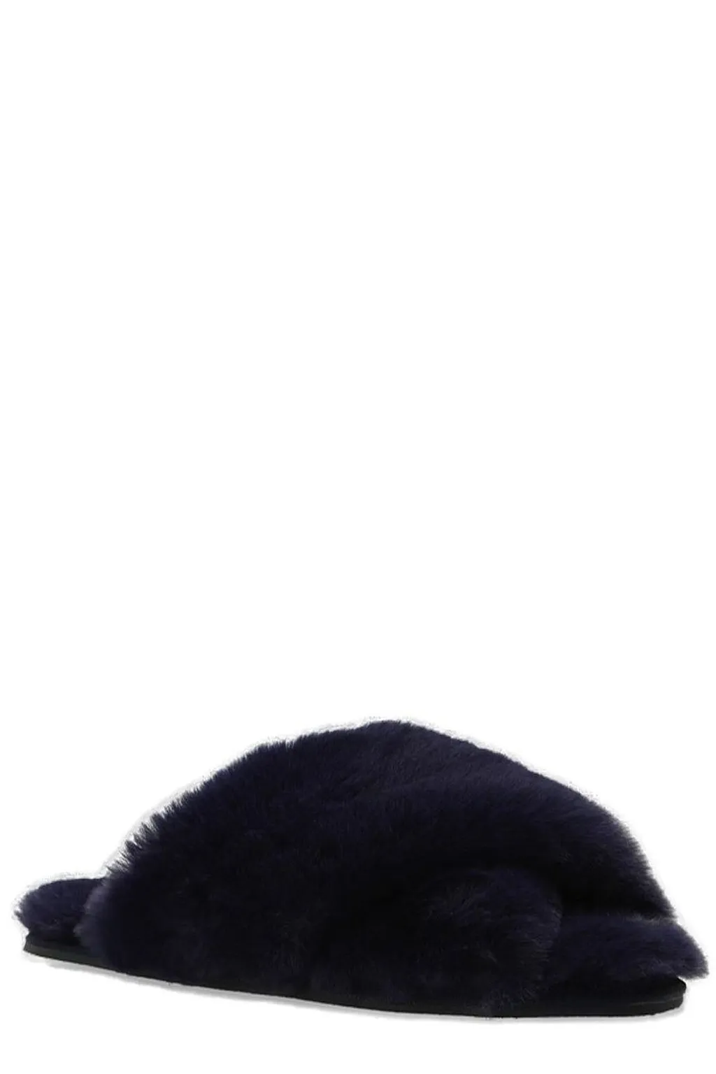 Paul Smith Logo Patch Faux-Fur Slides