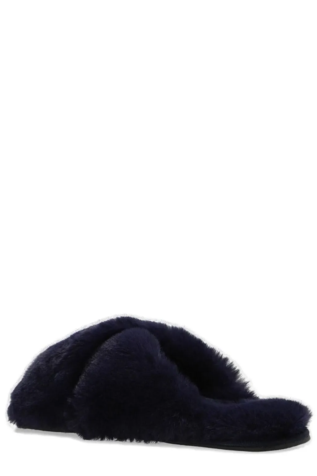 Paul Smith Logo Patch Faux-Fur Slides
