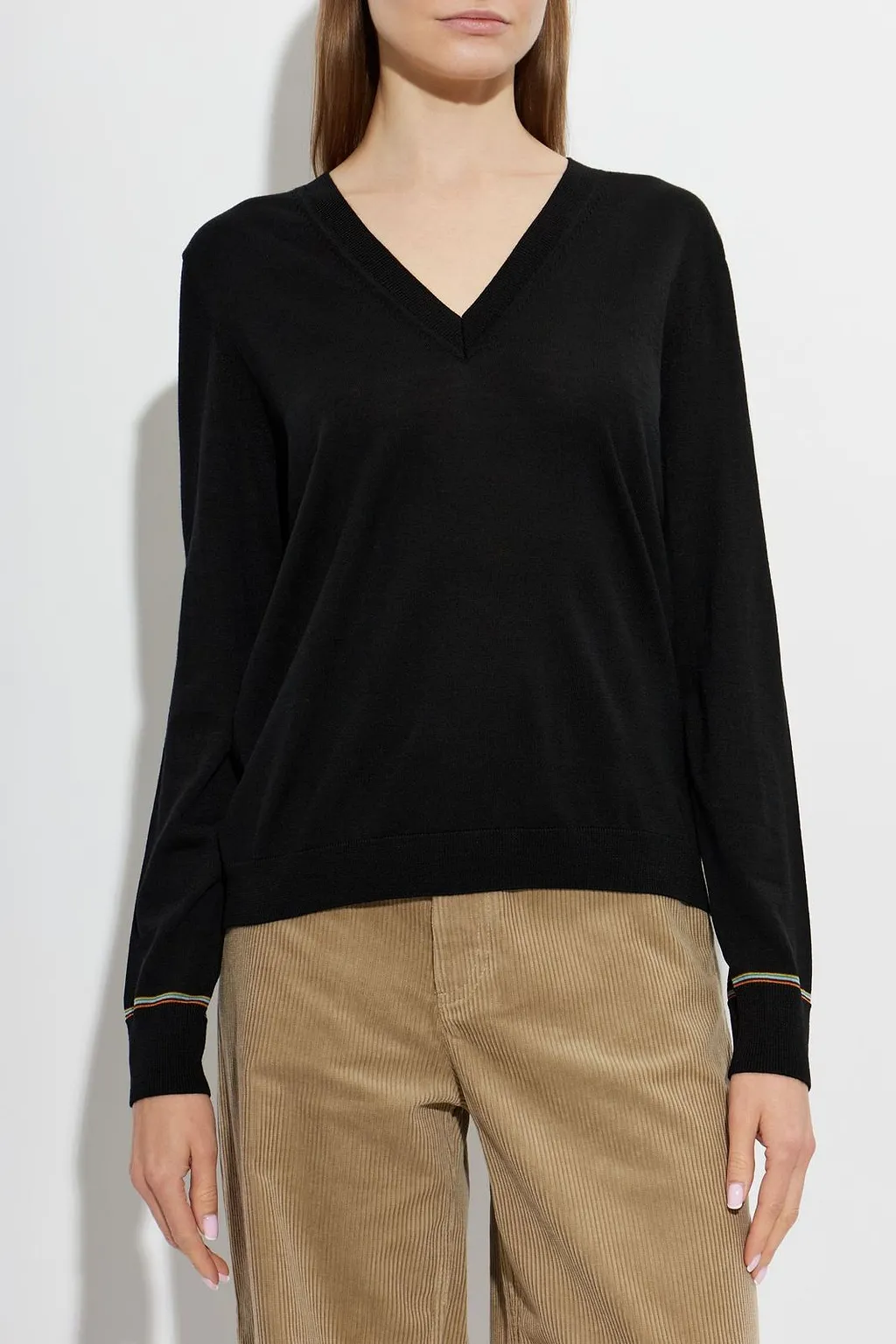 Paul Smith V-Neck Trim Knitted Sweater
