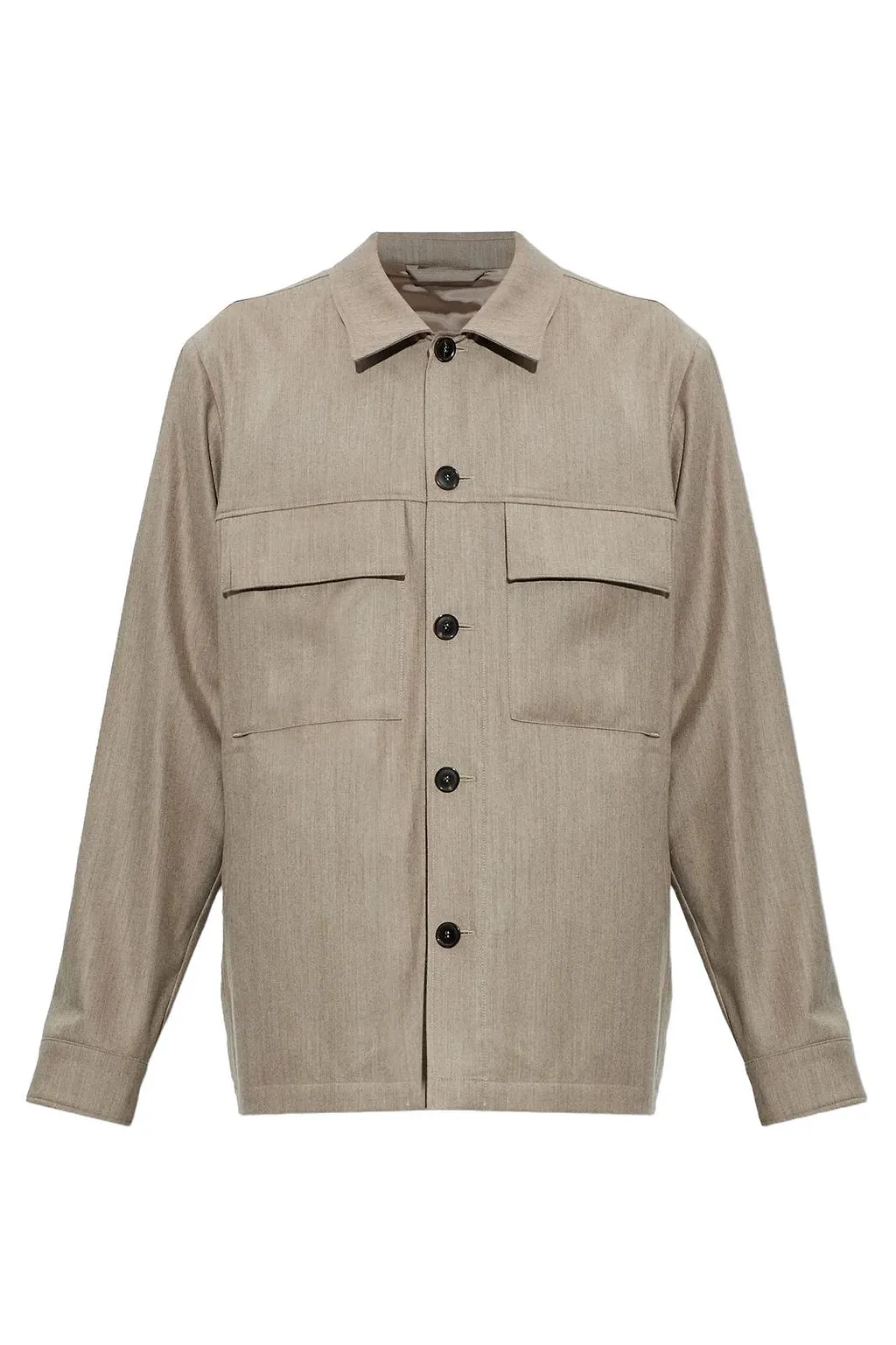 Paul Smith Wool Overshirt With Patch Pockets