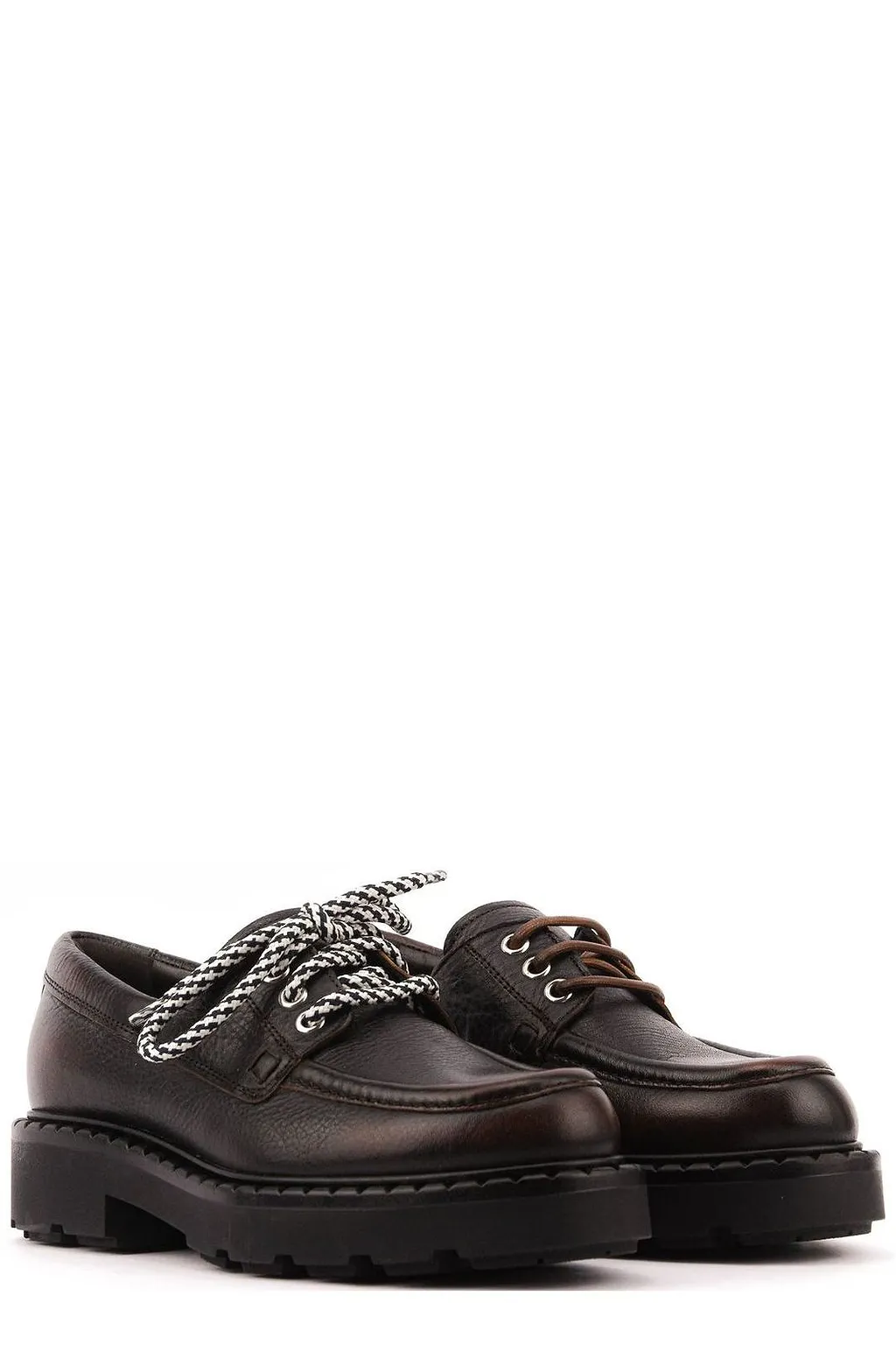 Paul Warmer Puck Almond Toe Lace-Up Shoes