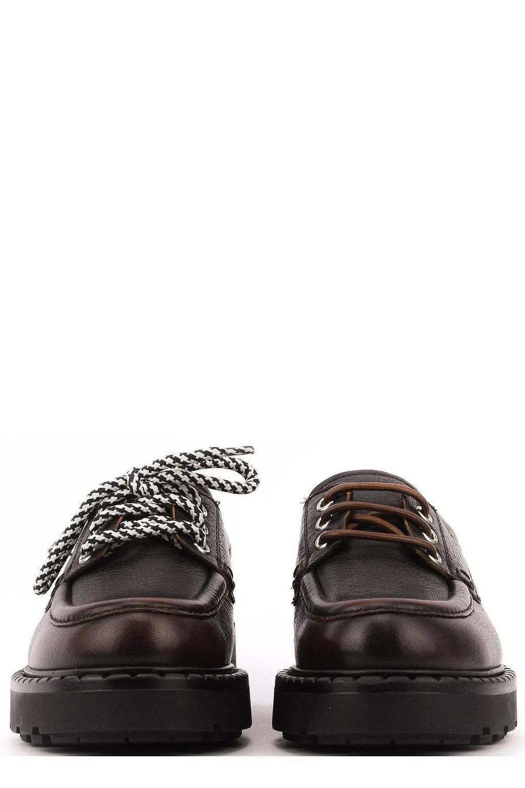 Paul Warmer Puck Almond Toe Lace-Up Shoes