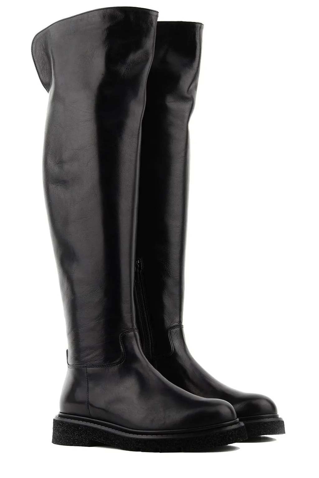 Paul Warmer Round Toe Knee Height Boots