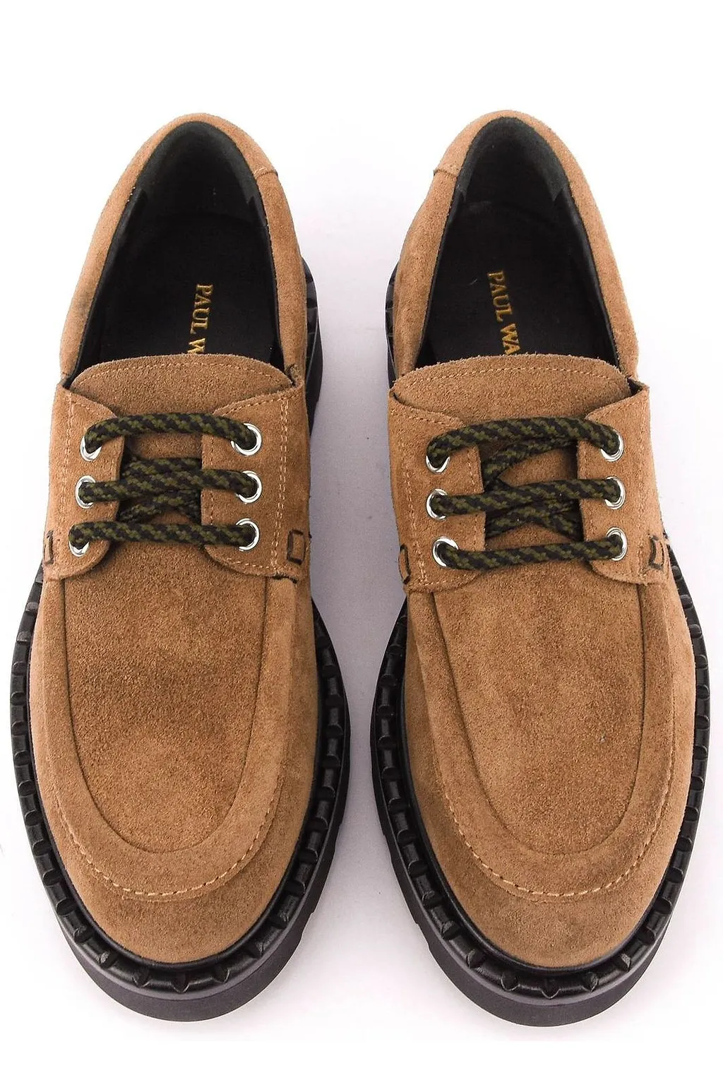 Paul Warmer Puck Round Toe Lace-Up Shoes