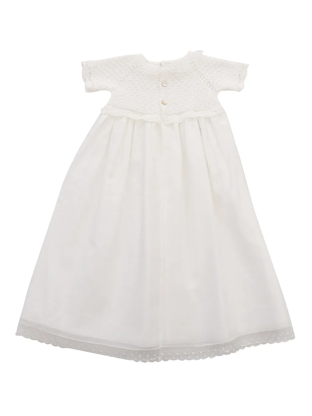 Paz Rodriguez Laced Short-Sleeved Dress