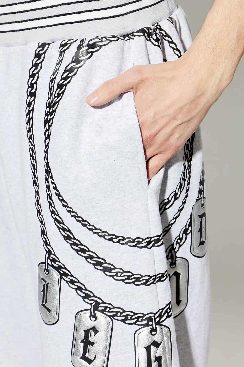 Pdf Chain-Print Sweat Shorts