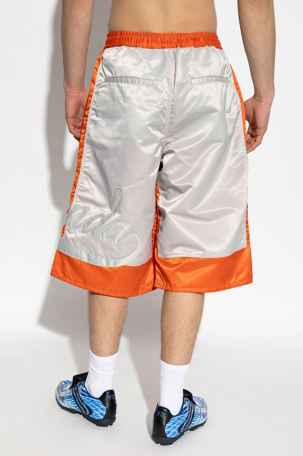 Pdf Logo-Embroidered Satin Shorts