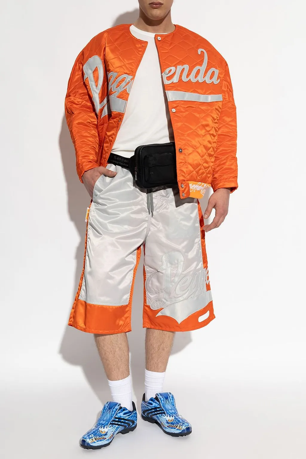 Pdf Logo-Embroidered Satin Shorts