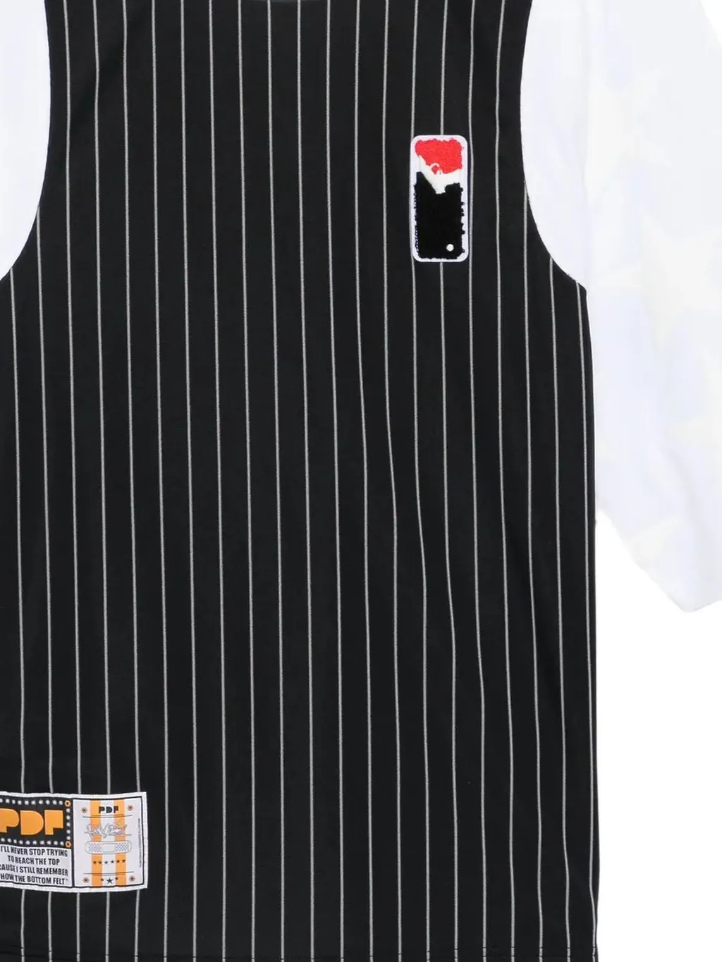 Pdf Pinstripe Layered Logo T-Shirt
