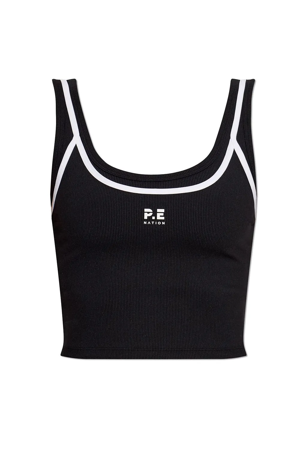 P.E Nation Forwsrd Ribbed Crop Performance Top