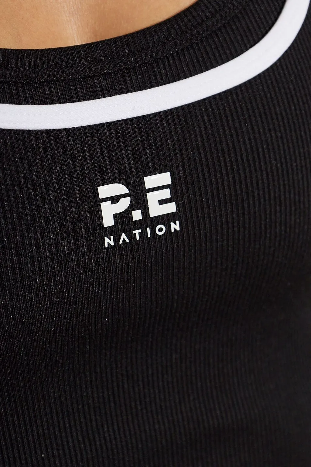 P.E Nation Forwsrd Ribbed Crop Performance Top