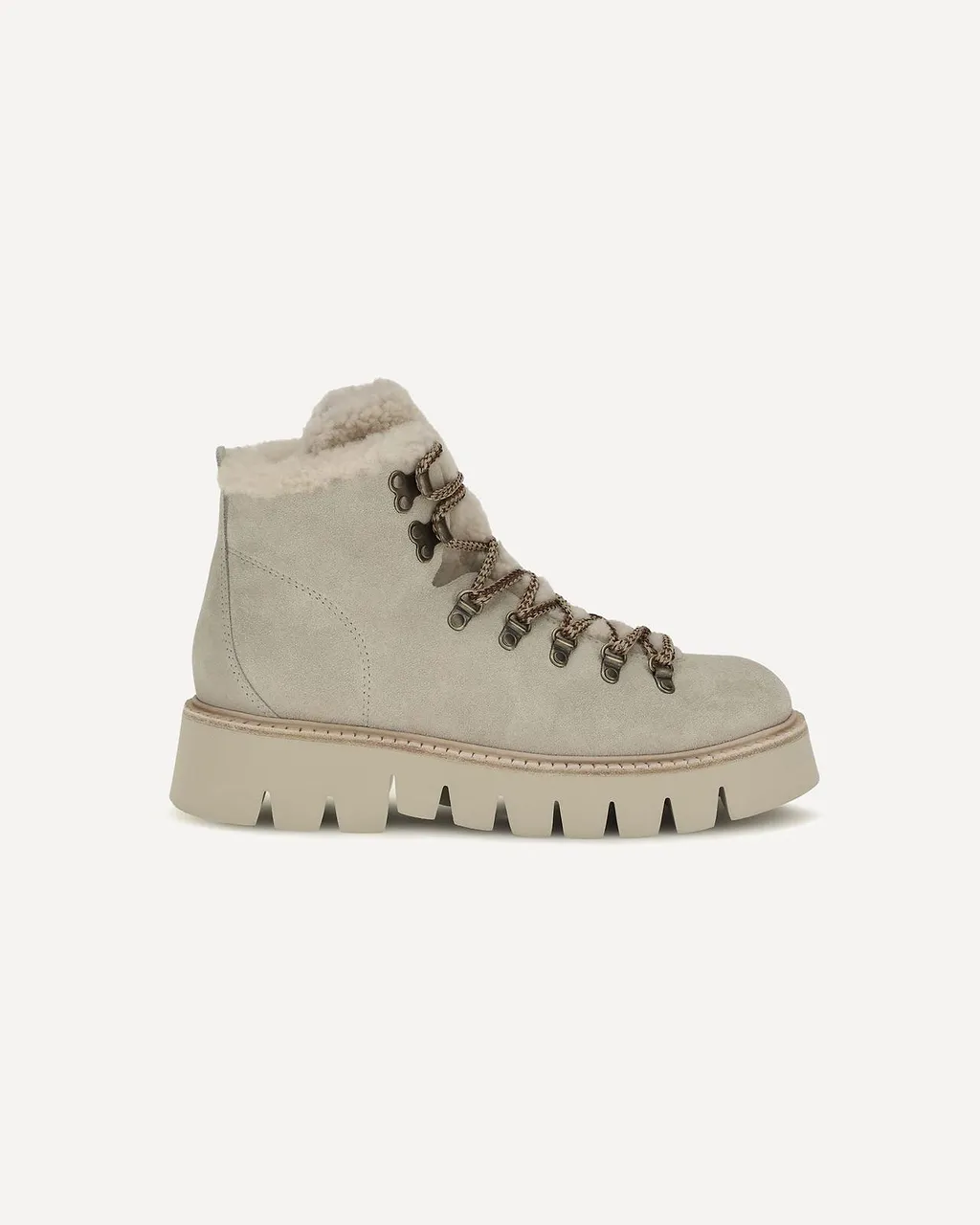 Pedro Garcia Salama Shearling Lace-Up Boots