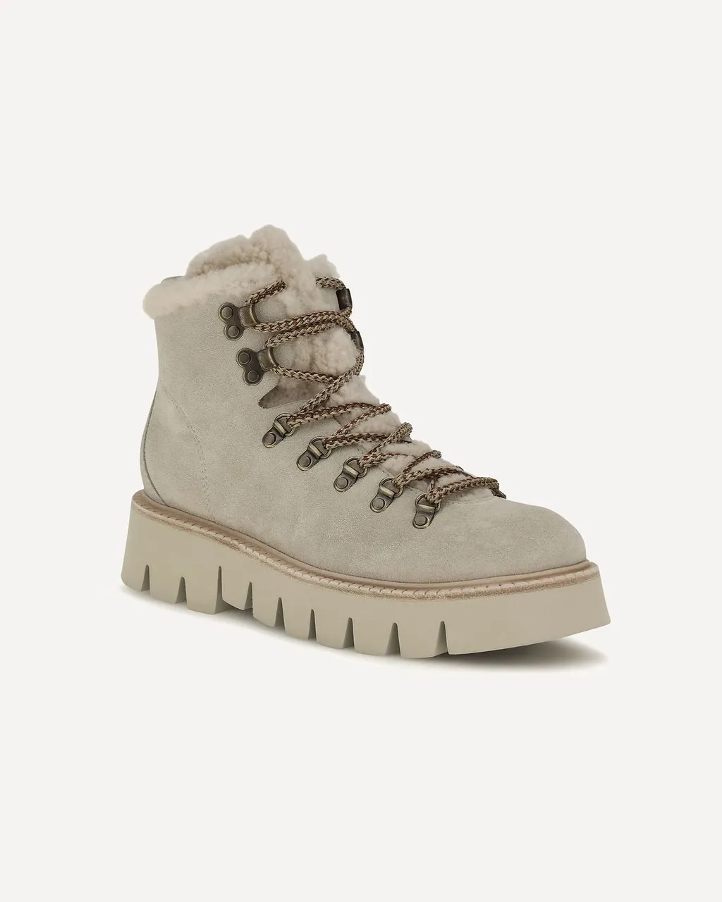 Pedro Garcia Salama Shearling Lace-Up Boots