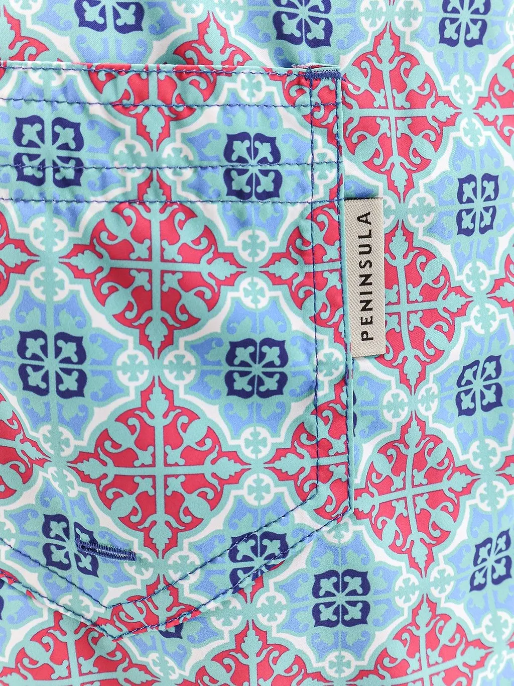 Peninsula Geometric Print Swim Shorts