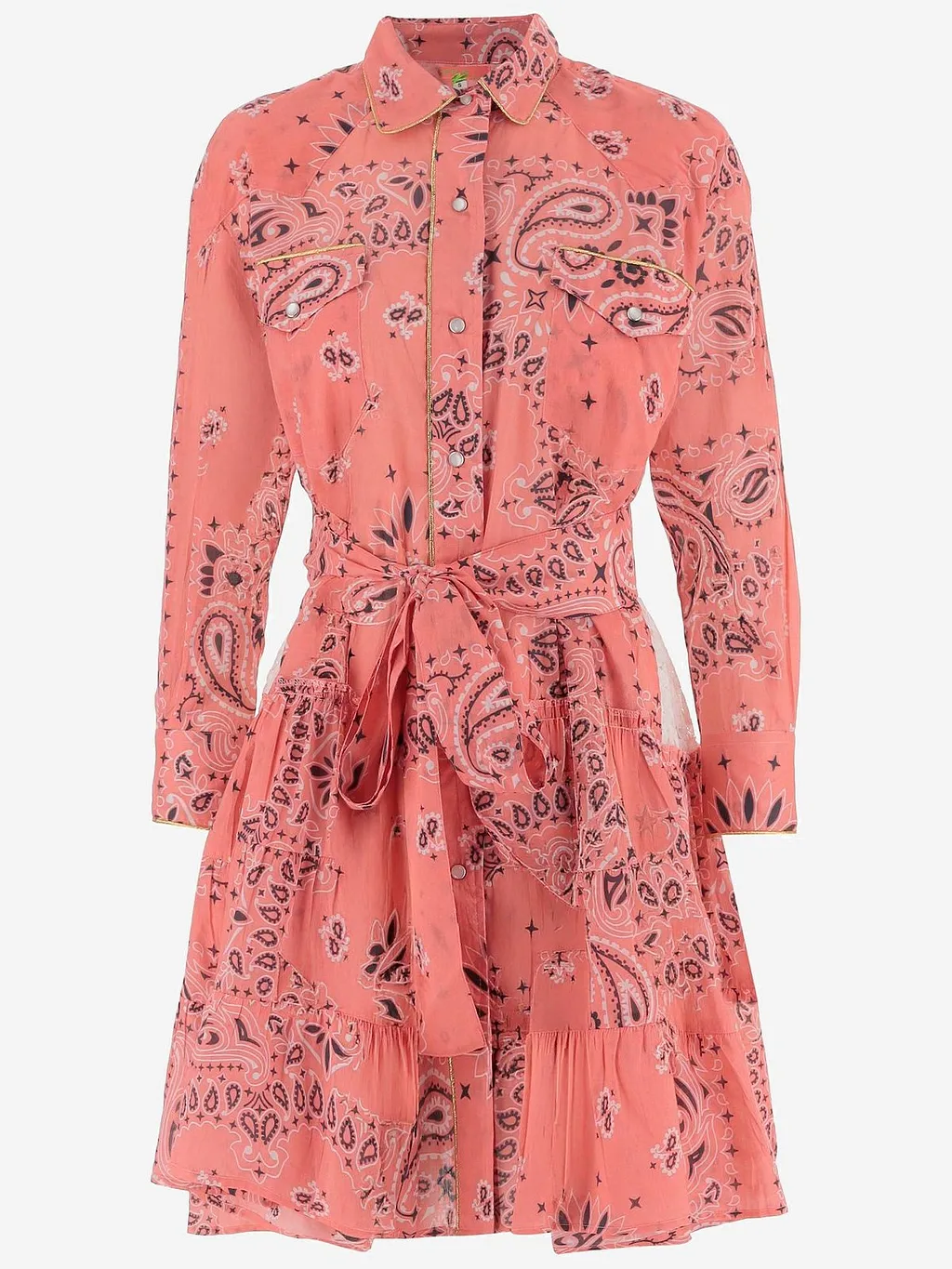 Pep's Cannes Bandana Print Shirt Dress