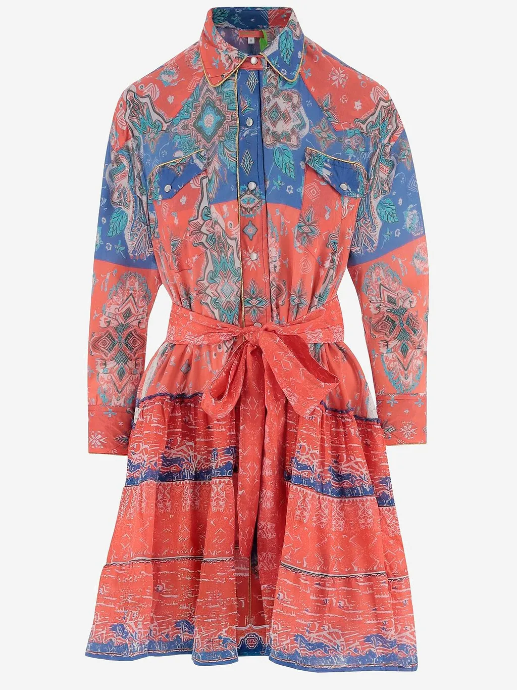 Pep's Cannes Printed Shirt Dress