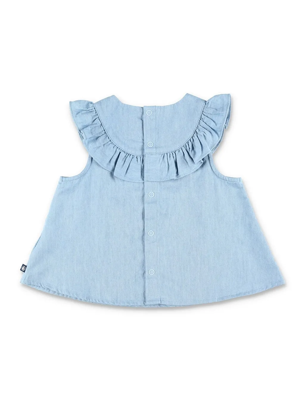Petit Bateau Ruffled Sleeveless Baby Top