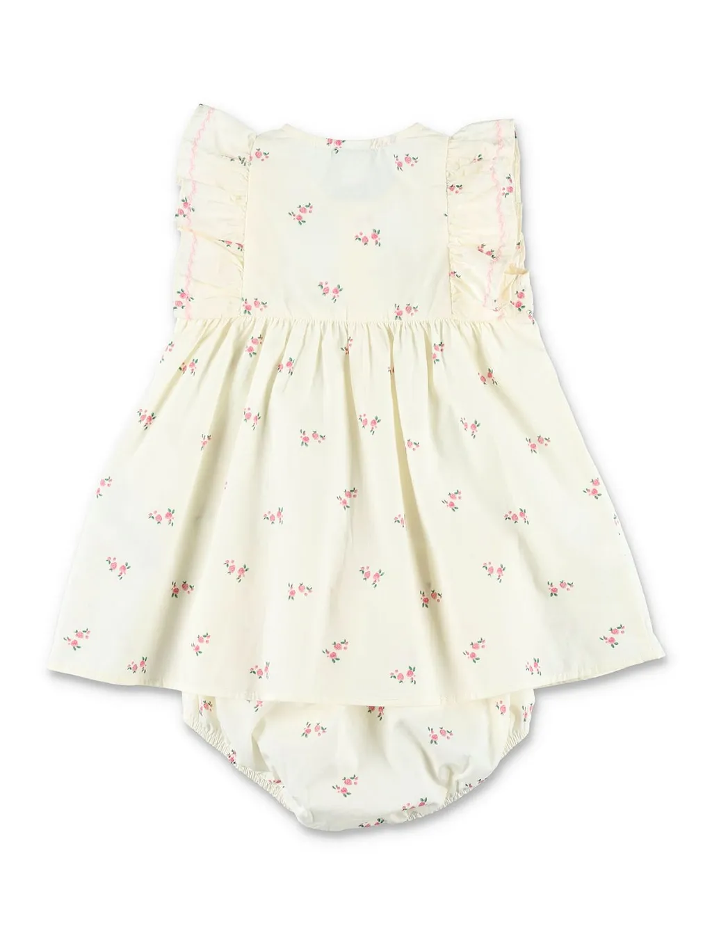 Petit Bateau Ruffled Floral Baby Dress Set