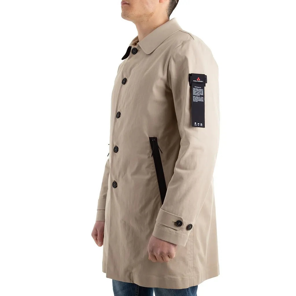 Peuterey Single-Breasted Logo Patch Coat