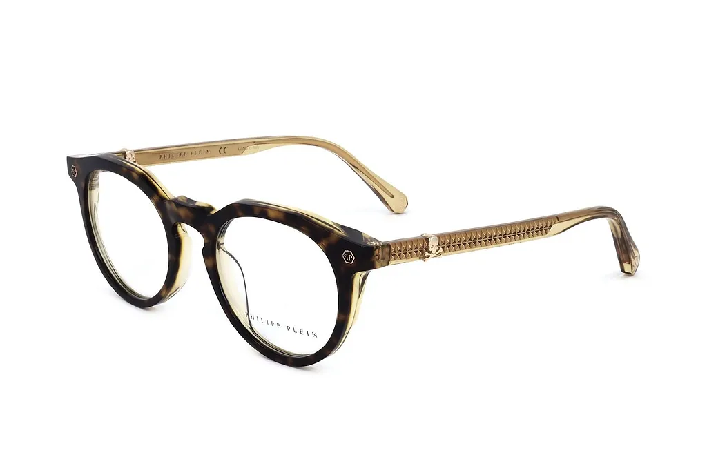 Philipp Plein Eyewear Vpp 060 Round Glasses