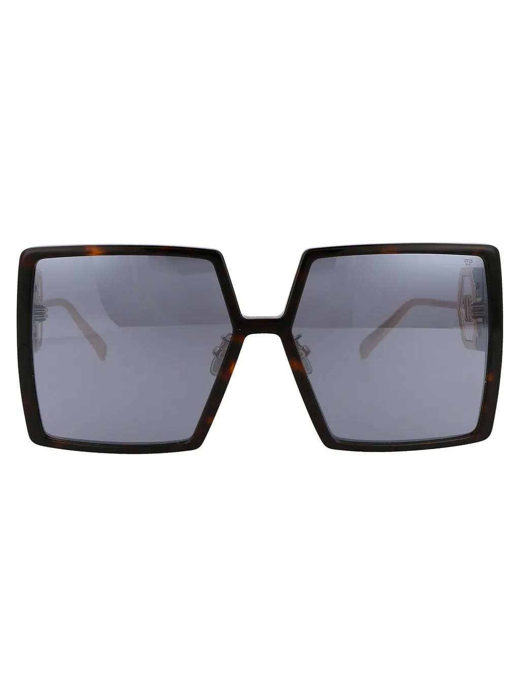 Philipp Plein Eyewear Logo-Plaque Square-Frame Sunglasses