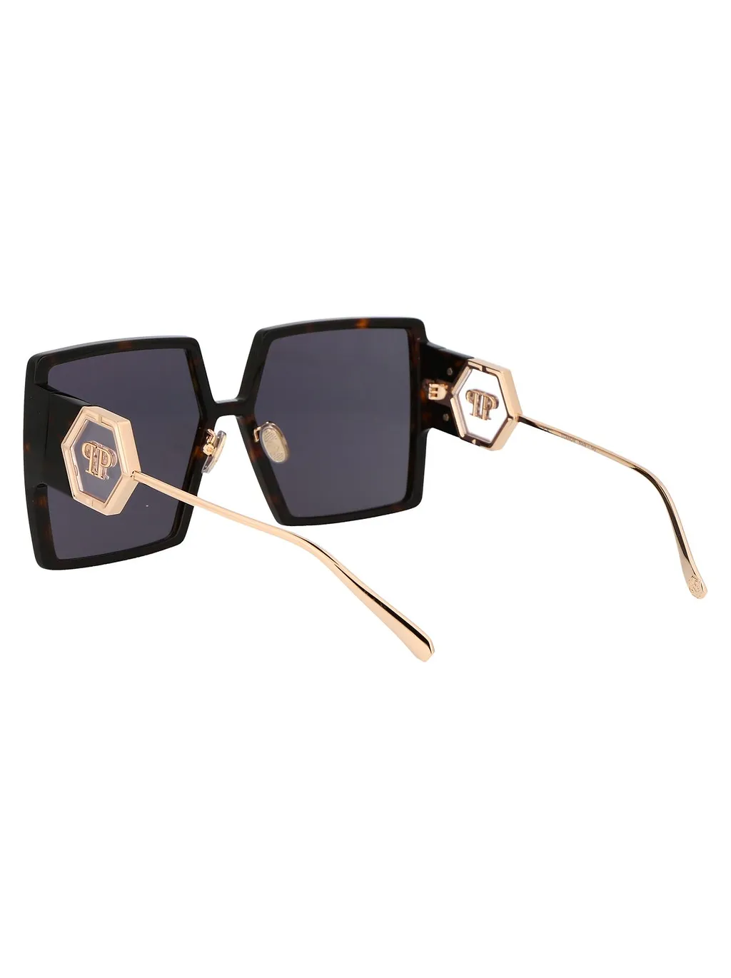 Philipp Plein Eyewear Logo-Plaque Square-Frame Sunglasses
