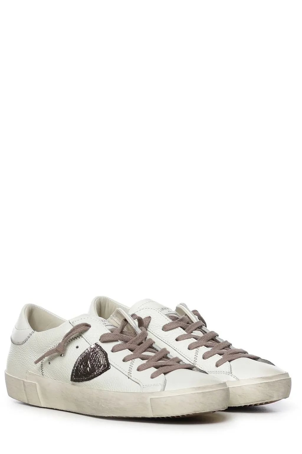 Philippe Model Distressed Low-Top Sneakers