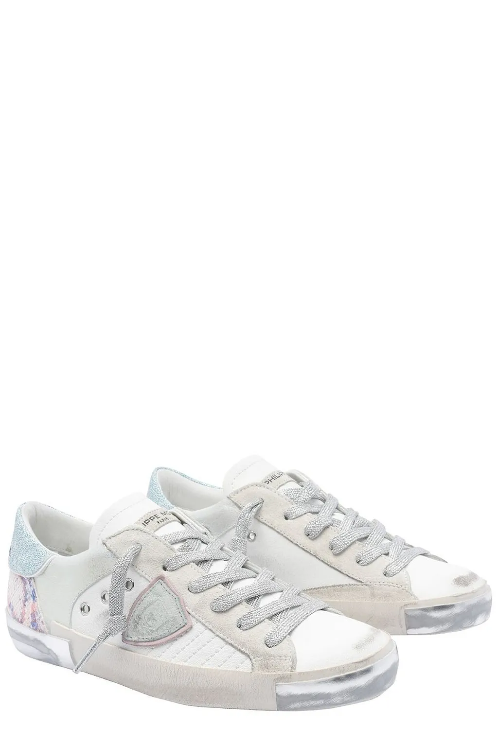 Philippe Model Logo Patch Lace-Up Sneakers