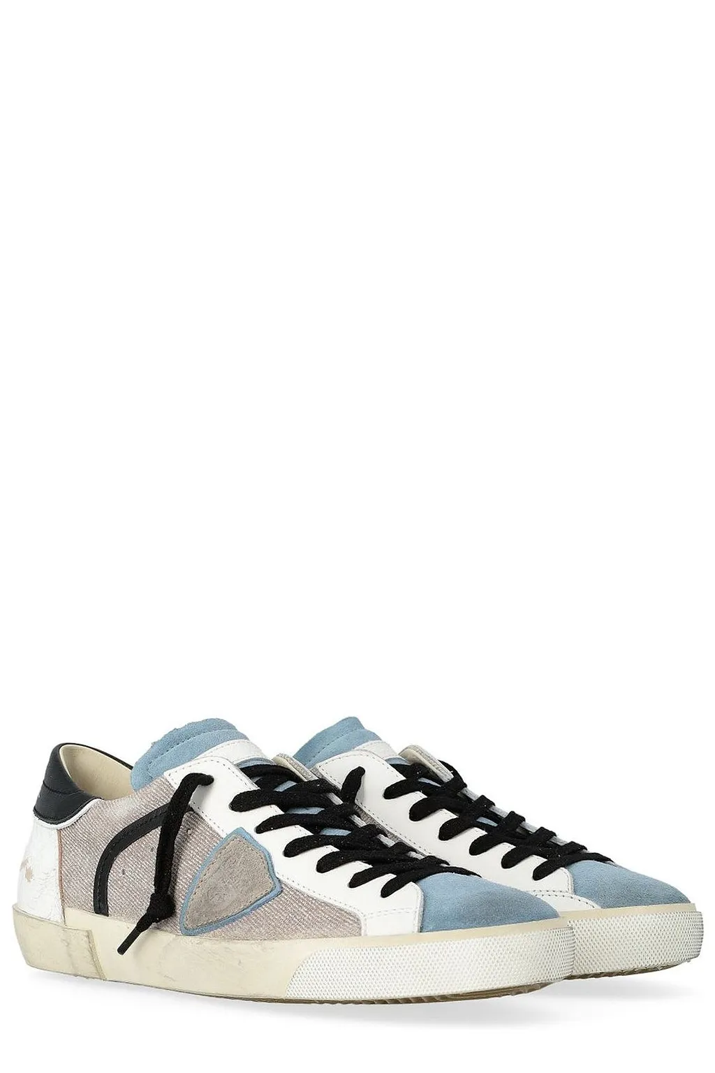 Philippe Model Prsx Logo Patch Lace-Up Sneakers
