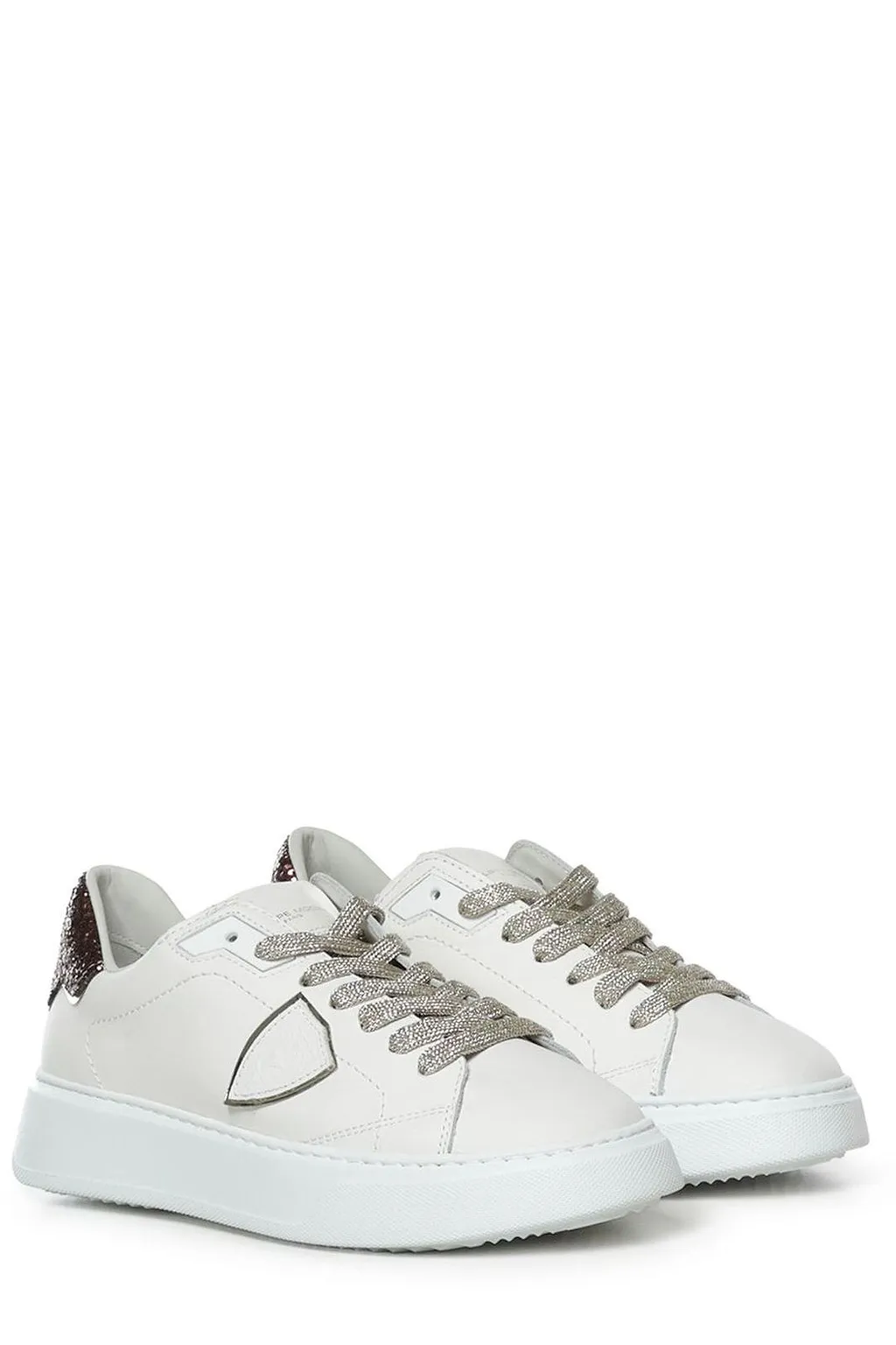 Philippe Model Glitter Heel Low-Top Sneakers