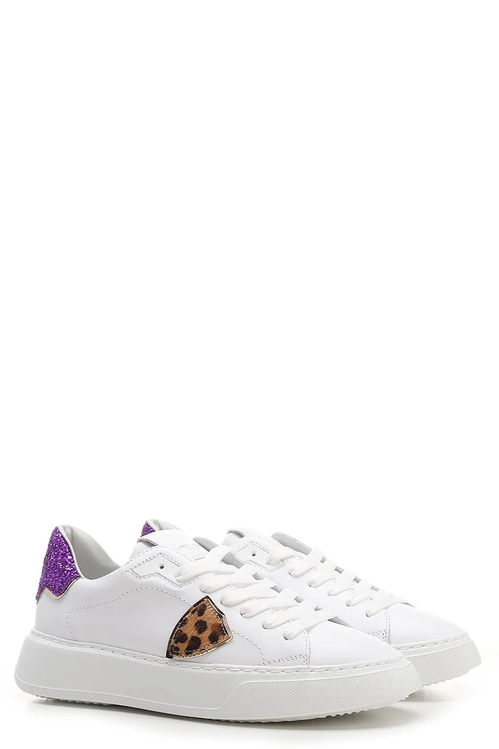 Philippe Model Round Toe Lace-Up Sneakers