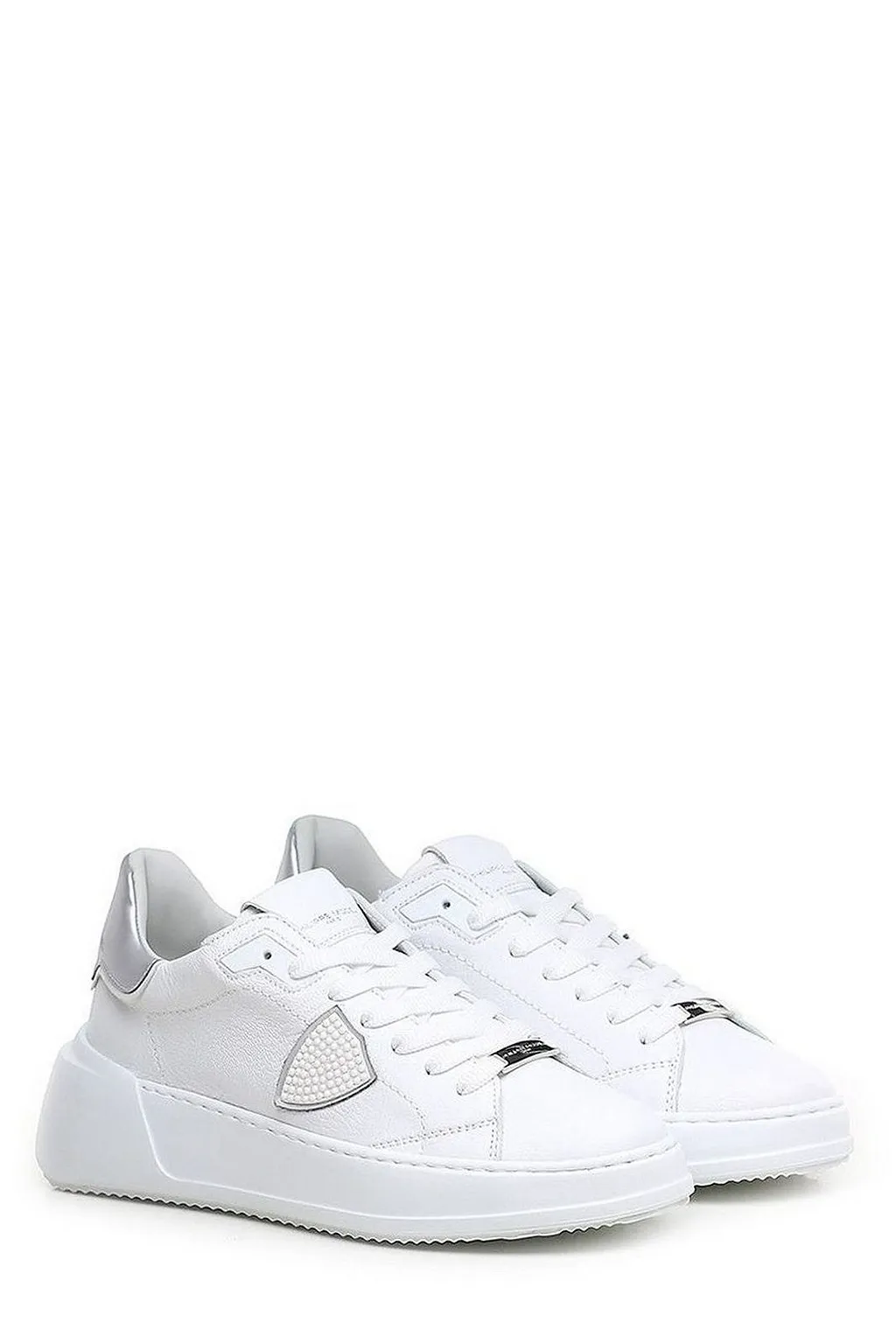 Philippe Model Tres Temple Logo Patch Sneakers