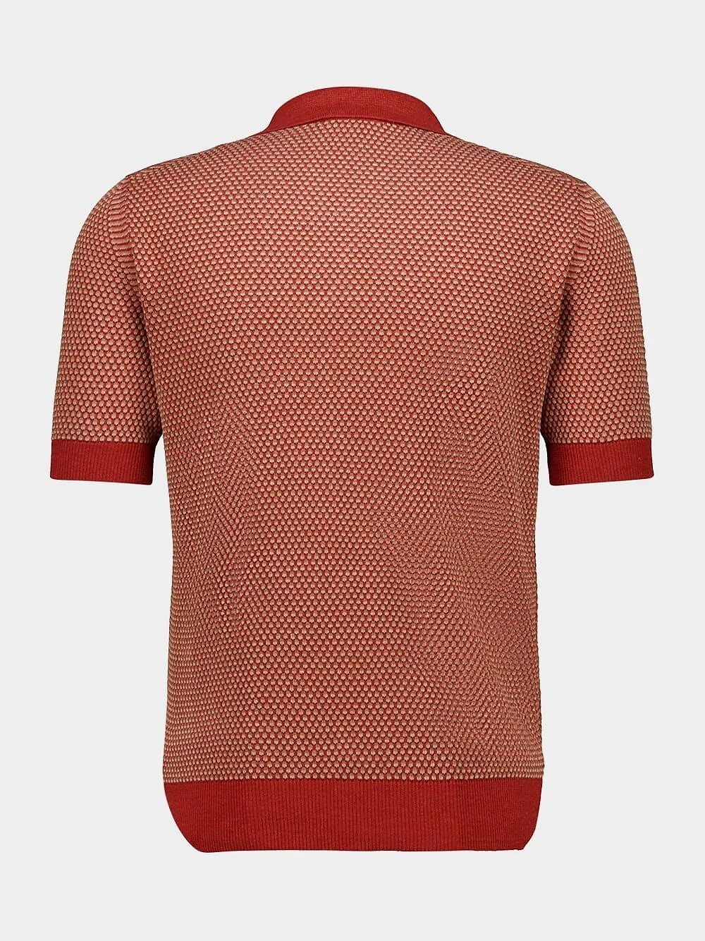 Piacenza Cashmere Contrast-Trim Ribbed-Knit Polo Shirt