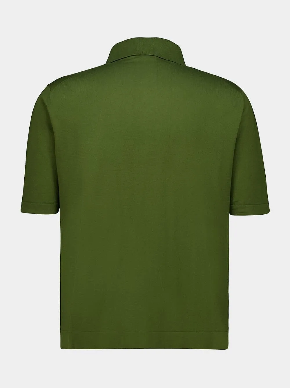 Piacenza Cashmere Short Sleeved Knitted Polo Shirt