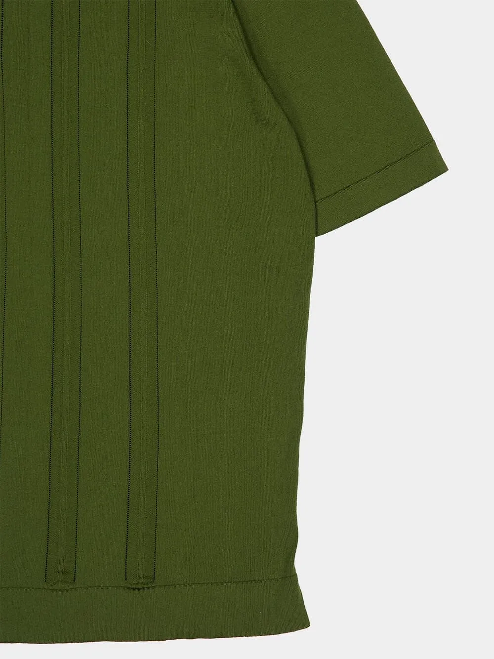 Piacenza Cashmere Short Sleeved Knitted Polo Shirt
