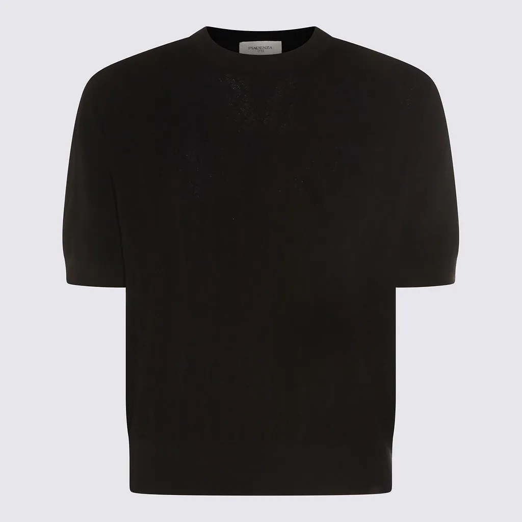 Piacenza Cashmere Textured Knit Short-Sleeve T-Shirt