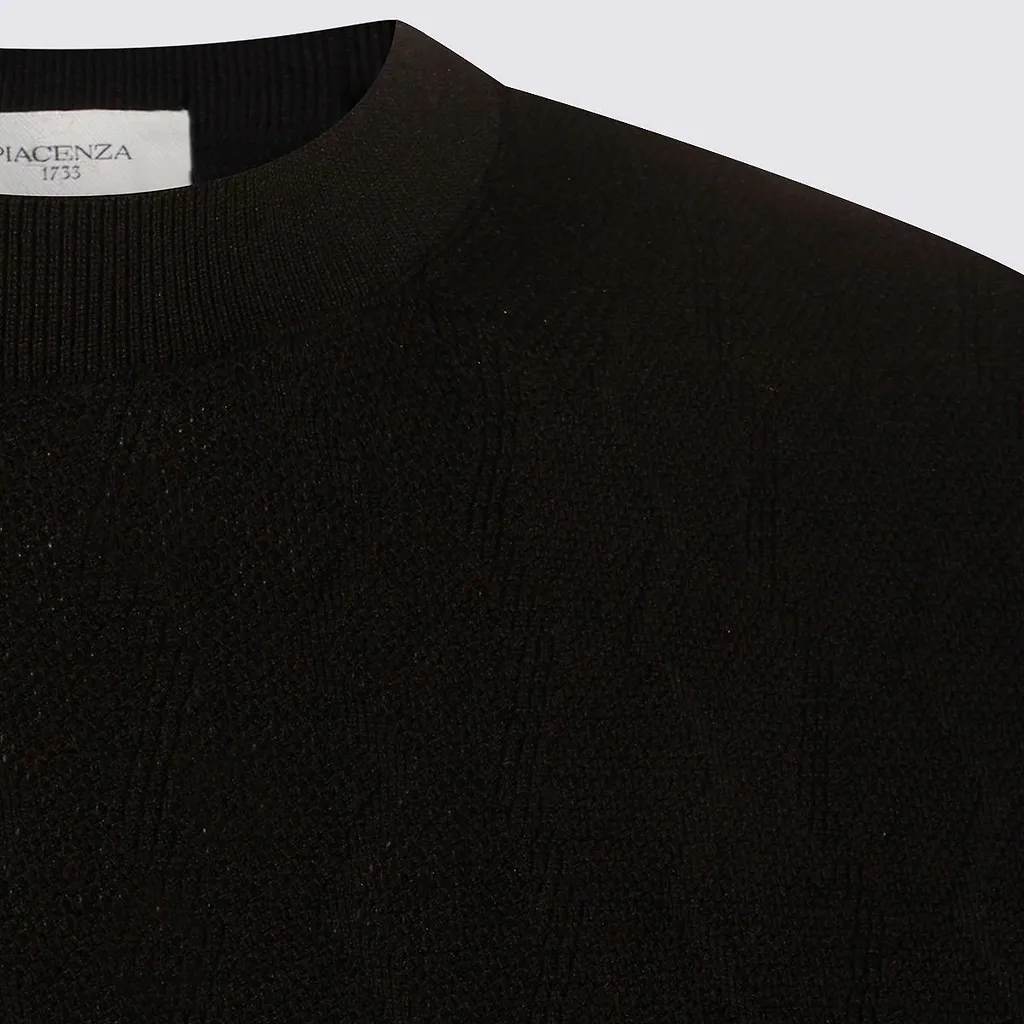 Piacenza Cashmere Textured Knit Short-Sleeve T-Shirt
