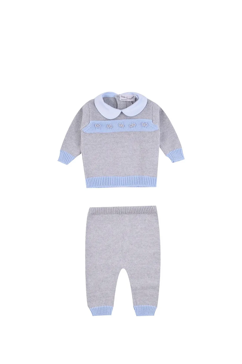 Piccola Giuggiola Peter Pan Collar Jumper And Pants Suit