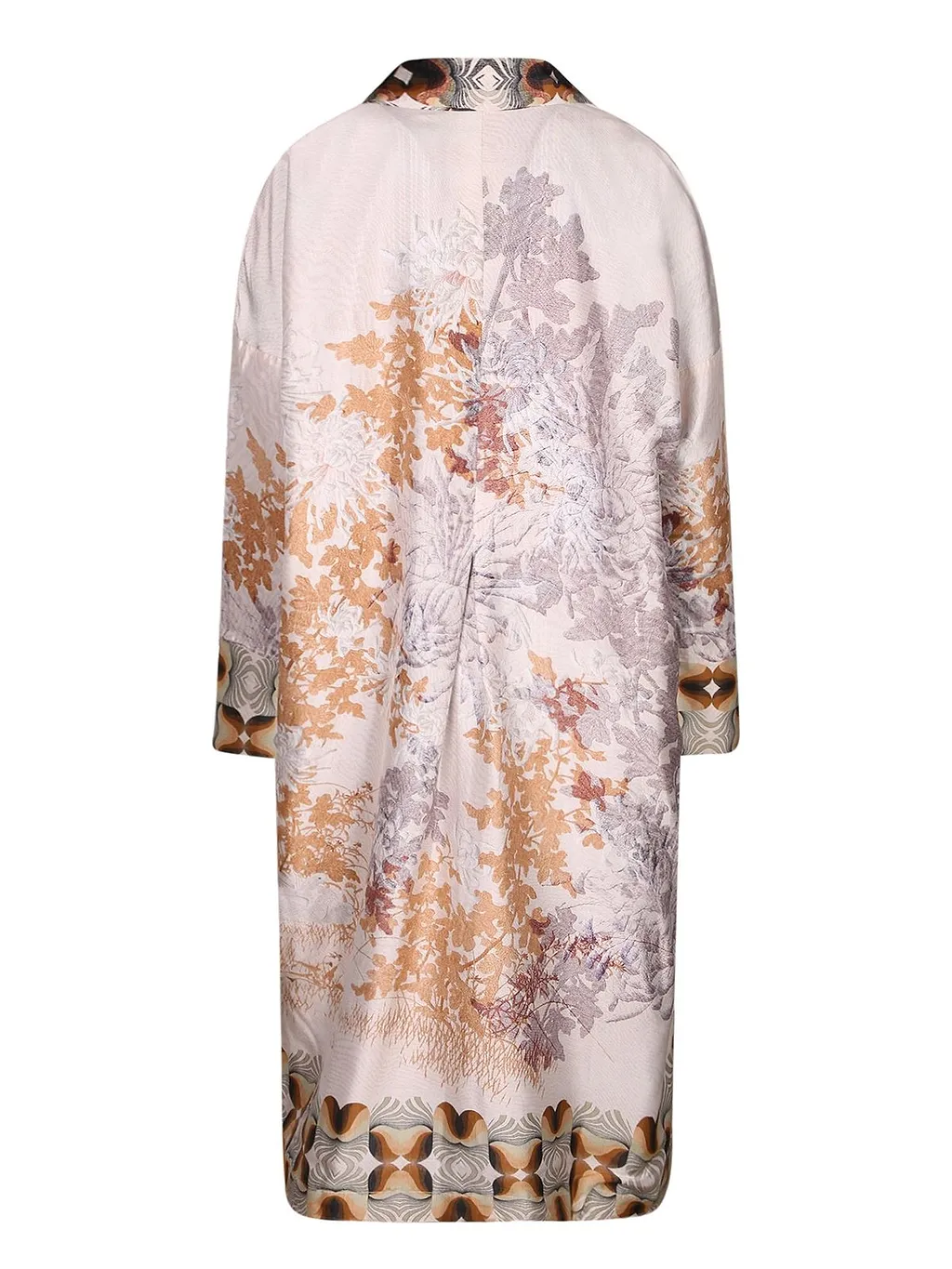 Pierre-Louis Mascia Floral Print Contrasting Trim Coat
