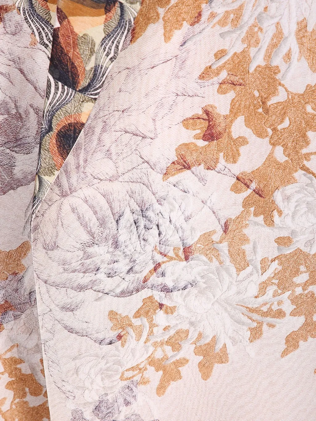 Pierre-Louis Mascia Floral Print Contrasting Trim Coat
