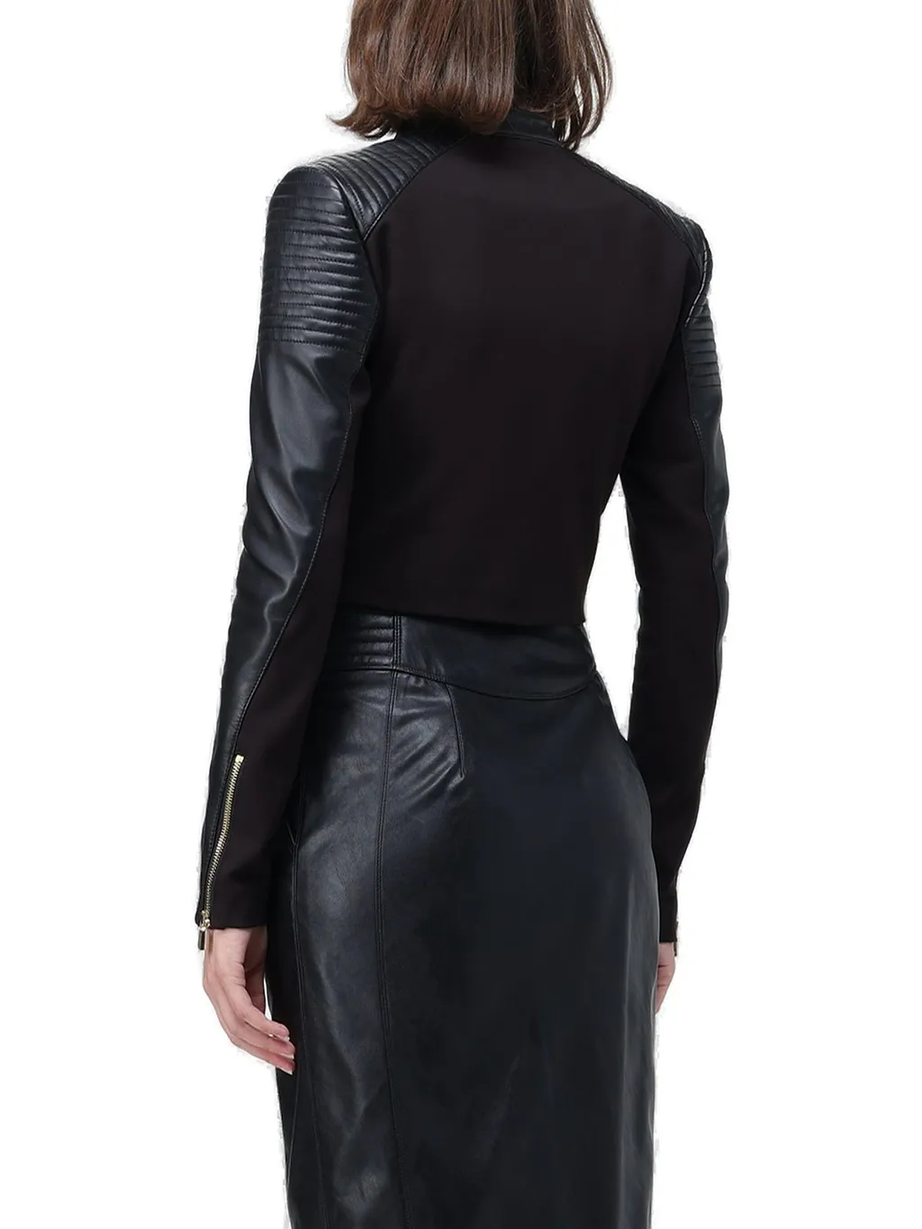 Pinko Cropped Biker Jacket