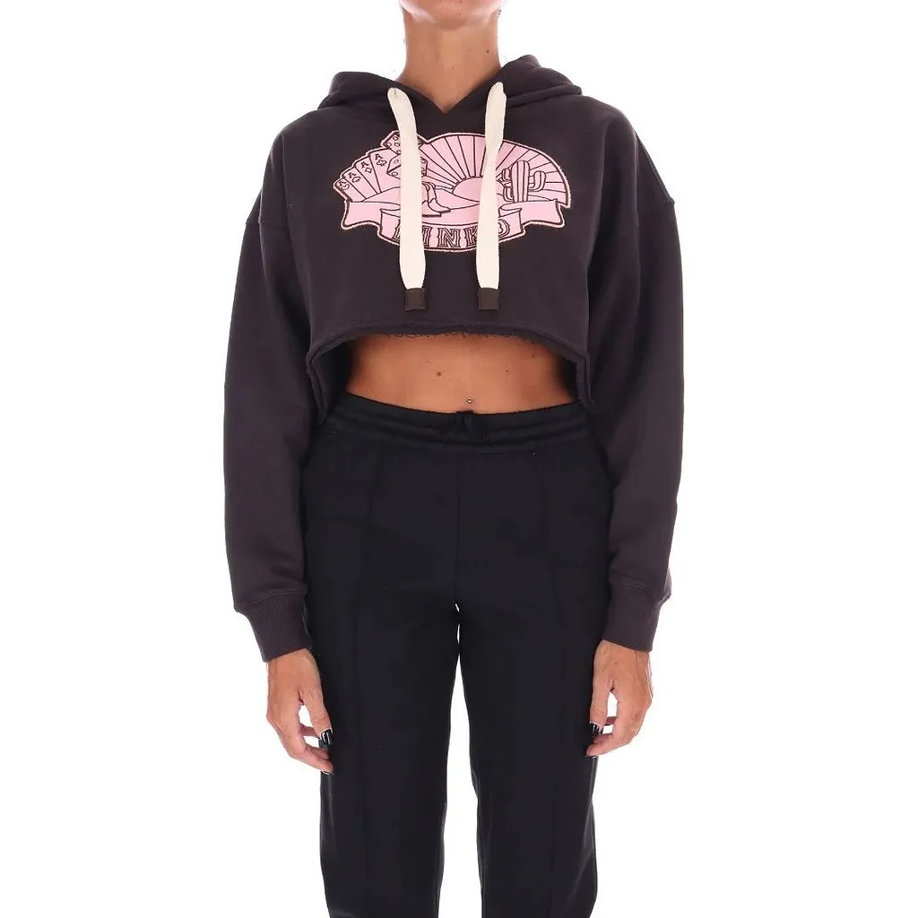 Pinko Drawstring Cropped Hoodie