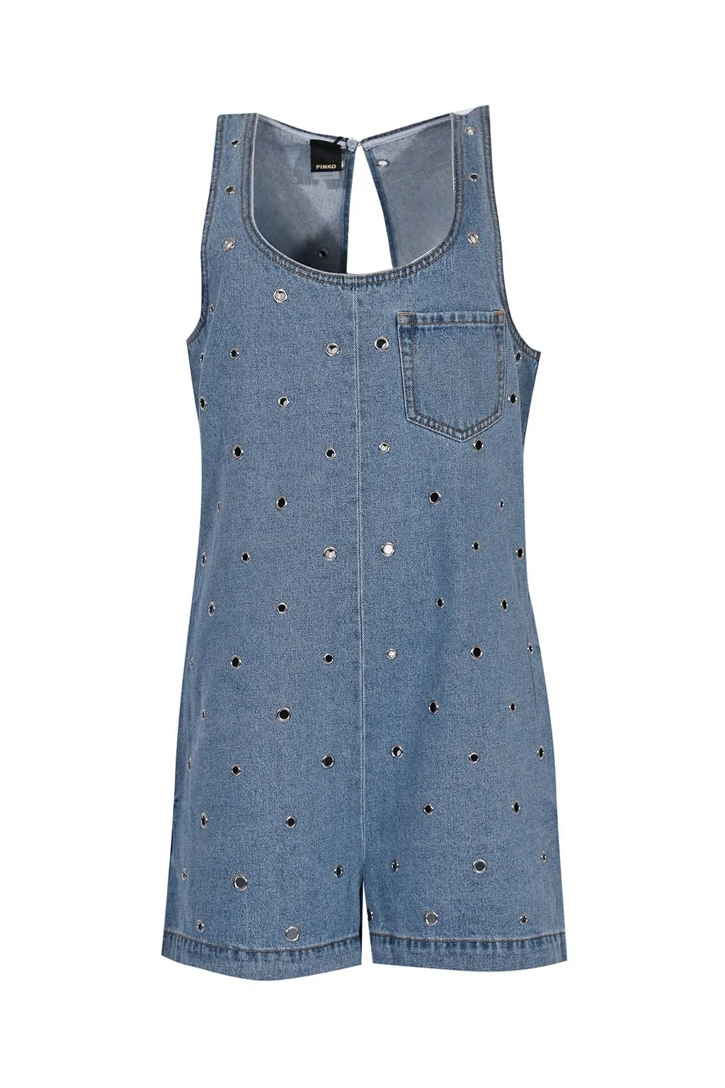 Pinko Embellished Denim Jumpsuit