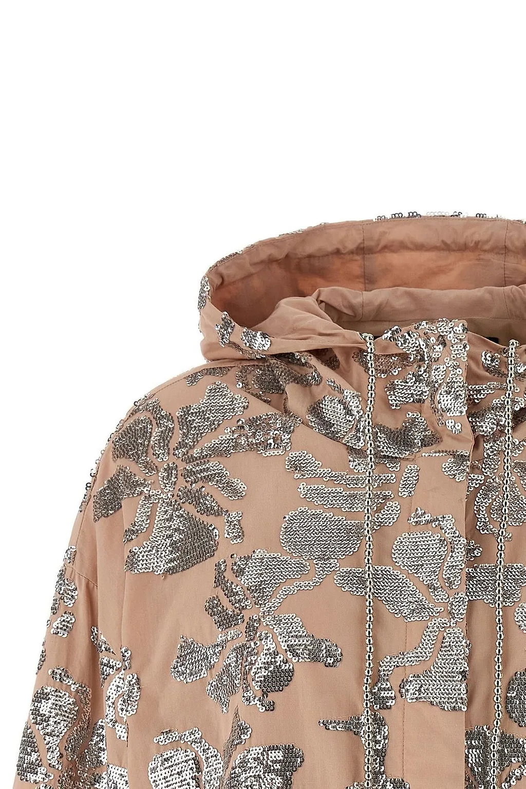 Pinko Floral Sequin Embroidery Bomber Jacket