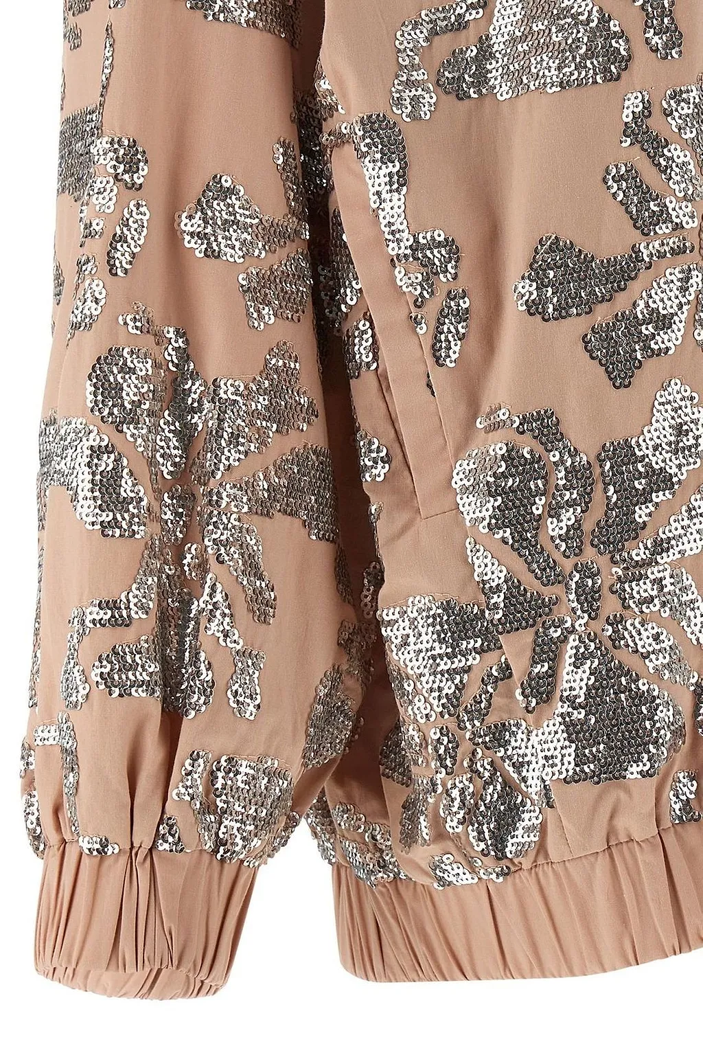 Pinko Floral Sequin Embroidery Bomber Jacket